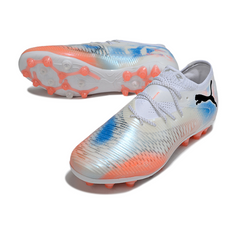Puma Future 8 Low-Cut White and Orange Artificial Ground AG Football Boot
