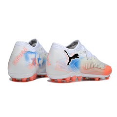 Puma Future 8 Low-Cut White and Orange Artificial Ground AG Football Boot