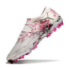 Puma Future 8 Low-Cut White and Pink Artificial Ground AG Football Boot