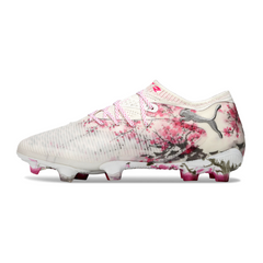 Puma Future 8 Low-Cut White and Pink Firm Ground FG Football Boot