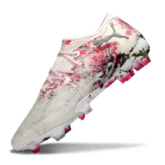 Puma Future 8 Low-Cut White and Pink Firm Ground FG Football Boot
