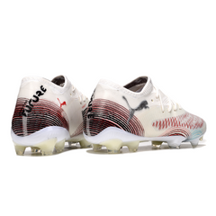 Puma Future 8 Low-Cut White and Red Firm Ground FG Football Boot