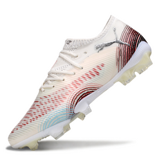 Puma Future 8 Low-Cut White and Red Firm Ground FG Football Boot