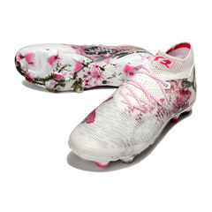 Puma Future 8 White and Pink Firm Ground FG Football Boot