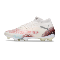 Puma Future 8 White and Red Firm Ground FG Football Boot