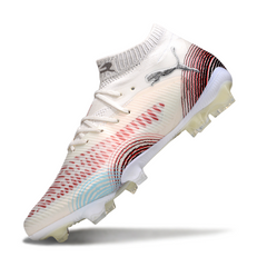 Puma Future 8 White and Red Firm Ground FG Football Boot