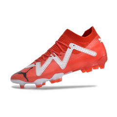 Chuteira Campo Puma Future Ultimate FG Vermelha e Branca - VENI Futebol