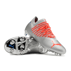 Chuteira Campo Puma Future Z 1.3 FG Cinza,Azul e Laranja - VN Esportes