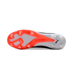 Chuteira Campo Puma Ultra Ultimate FG Preta,Branca e Laranja - VN Esportes
