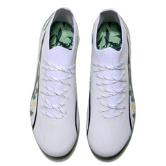 Puma Ultra 5 Carbon White and Green Mixed Ground MG Football Boot