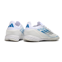 Adidas F50 Elite White and Blue Indoor IC Football Boot