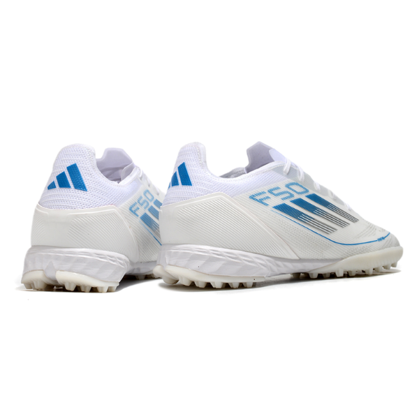 Adidas F50 Elite White and Blue Turf TF Football Boot