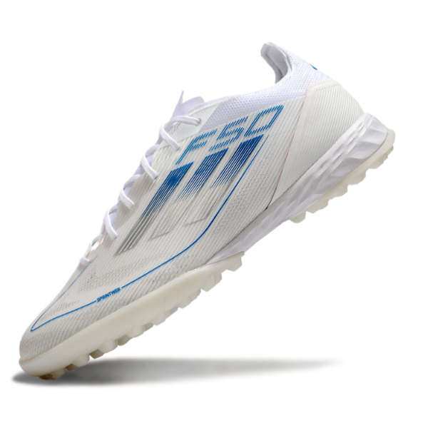 Adidas F50 Elite White and Blue Turf TF Football Boot