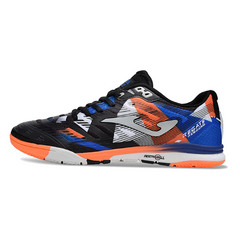 Joma Regate Rebound Black Orange Blue and Gray Indoor IC Football Boot