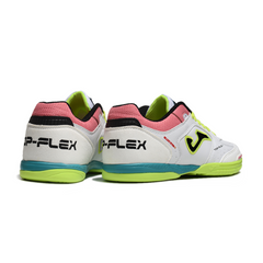 Joma Top Flex Rebound White/Pink/Green Indoor IC Football Boot
