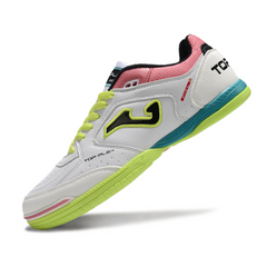 Joma Top Flex Rebound White/Pink/Green Indoor IC Football Boot