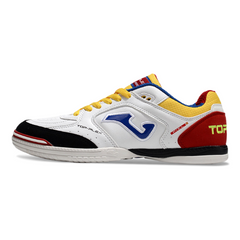 Joma Top Flex Rebound White, Red, and Yellow Indoor IC Football Boot