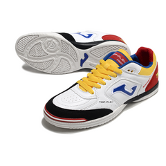 Joma Top Flex Rebound White, Red, and Yellow Indoor IC Football Boot