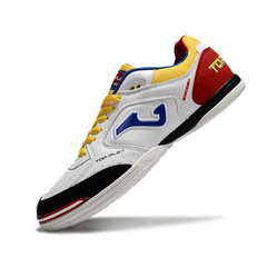 Joma Top Flex Rebound White, Red, and Yellow Indoor IC Football Boot