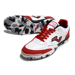 Joma Top Flex Rebound White and Red Indoor IC Football Boot