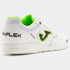 Joma Top Flex Rebound White, Black, and Green Indoor IC Football Boot