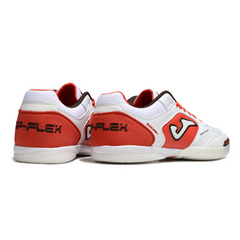 Joma Top Flex Rebound White and Red Indoor IC Football Boot