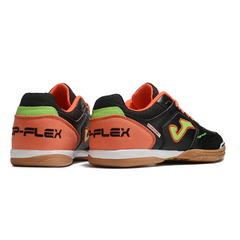 Joma Top Flex Rebound Black and Orange Indoor IC Football Boot