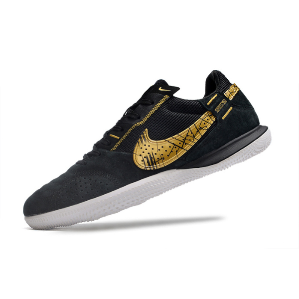 Chuteira Futsal Nike Streetgato IC Preta e Dourada - VENI Futebol
