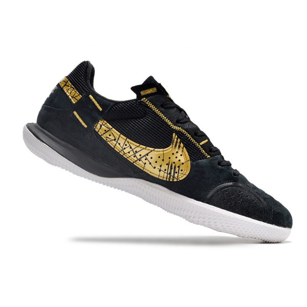 Chuteira Futsal Nike Streetgato IC Preta e Dourada - VENI Futebol