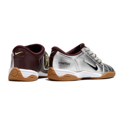 Nike Total 90 III Silver and Burgundy Indoor IC Football Boot