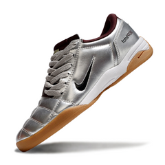 Nike Total 90 III Silver and Burgundy Indoor IC Football Boot