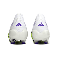 Adidas Predator 25 Elite Laceless White and Green Firm Ground FG Kids Football Boot