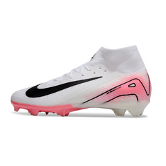 Nike Air Zoom Mercurial Superfly 10 Elite White and Pink Kids Firm Ground FG Football Boot