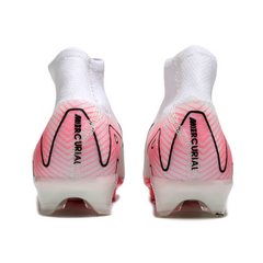 Nike Air Zoom Mercurial Superfly 10 Elite White and Pink Kids Firm Ground FG Football Boot