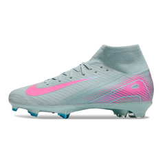 Nike Air Zoom Mercurial Superfly 10 Elite Light Blue and Pink Kids Firm Ground FG Football Boot