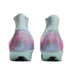 Nike Air Zoom Mercurial Superfly 10 Elite Light Blue and Pink Kids Firm Ground FG Football Boot