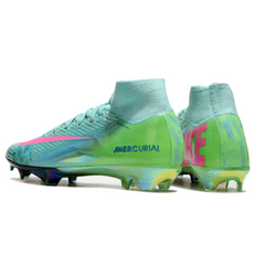 Nike Air Zoom Mercurial Superfly 10 Elite Blue, Green, and Pink Kids Firm Ground FG Football Boot