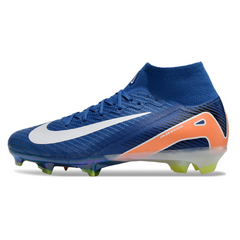 Nike Air Zoom Mercurial Superfly 10 Elite Blue and Orange Kids Firm Ground FG Football Boot
