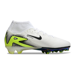 Nike Air Zoom Mercurial Superfly 10 Elite White, Green and Black Kids Firm Ground FG Football Boot