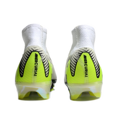 Nike Air Zoom Mercurial Superfly 10 Elite White, Green and Black Kids Firm Ground FG Football Boot
