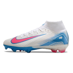 Nike Air Zoom Mercurial Superfly 10 Elite White/Blue/Pink Kids Firm Ground FG Football Boot