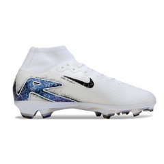 Nike Air Zoom Mercurial Superfly 10 Elite White and Black Kids Firm Ground FG Football Boot