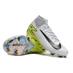 Nike Air Zoom Mercurial Superfly 10 Elite White and Green Kids Firm Ground FG Football Boot