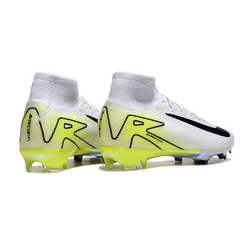 Nike Air Zoom Mercurial Superfly 10 Elite White and Green Kids Firm Ground FG Football Boot