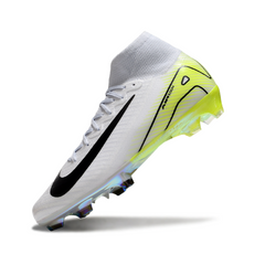 Nike Air Zoom Mercurial Superfly 10 Elite White and Green Kids Firm Ground FG Football Boot