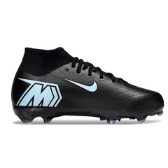 Nike Air Zoom Mercurial Superfly 10 Elite Black and Light Blue Pack Kids Firm Ground FG Football Boot