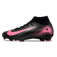 Nike Air Zoom Mercurial Superfly 10 Elite Black and Pink Kids Firm Ground FG Football Boot
