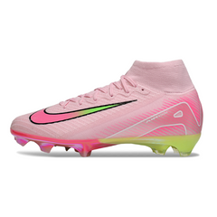 Nike Air Zoom Mercurial Superfly 10 Elite Light Pink and Green Kids Firm Ground FG Football Boot