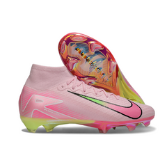Nike Air Zoom Mercurial Superfly 10 Elite Light Pink and Green Kids Firm Ground FG Football Boot