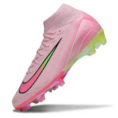 Nike Air Zoom Mercurial Superfly 10 Elite Light Pink and Green Kids Firm Ground FG Football Boot